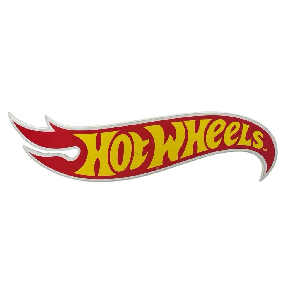 Hot Wheels Wooden Wall Decor by Open Road 24x7 Hanging Sign Kids Room Man Cave